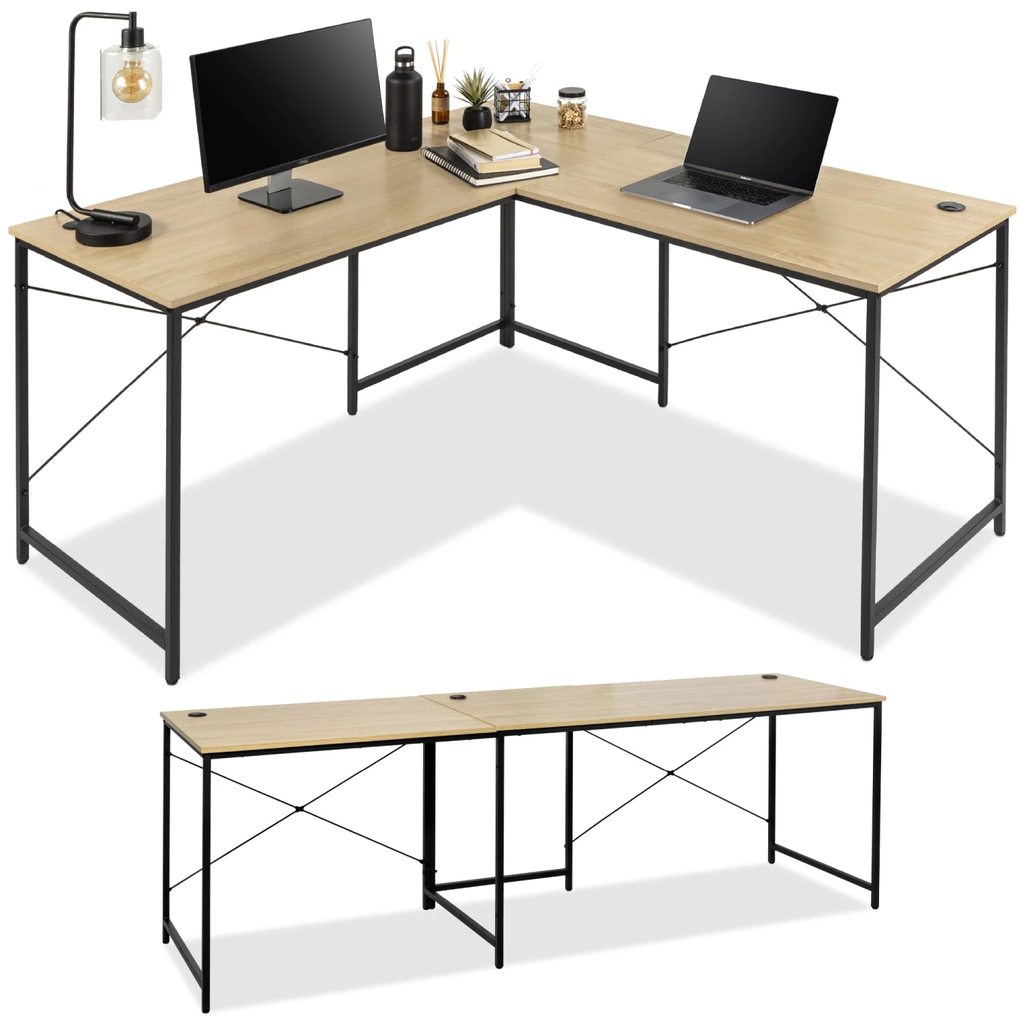 Best Choice Products Modular L-Shaped Office Desk W/Customizable Setup - 94.5in