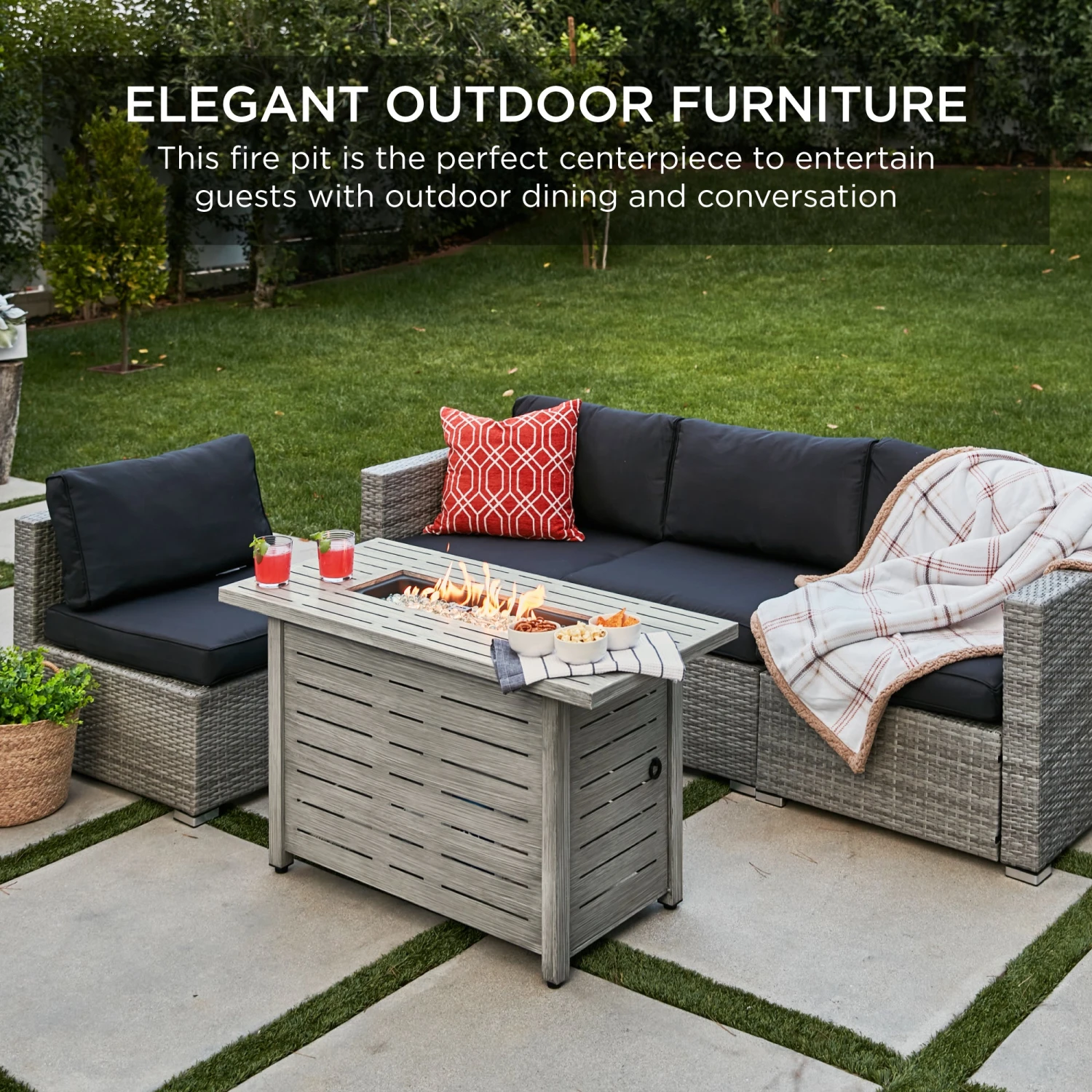 Best Choice Products 50,000 BTU Steel Propane Gas Fire Pit W/ Auto Ignition - 42in - Image 6