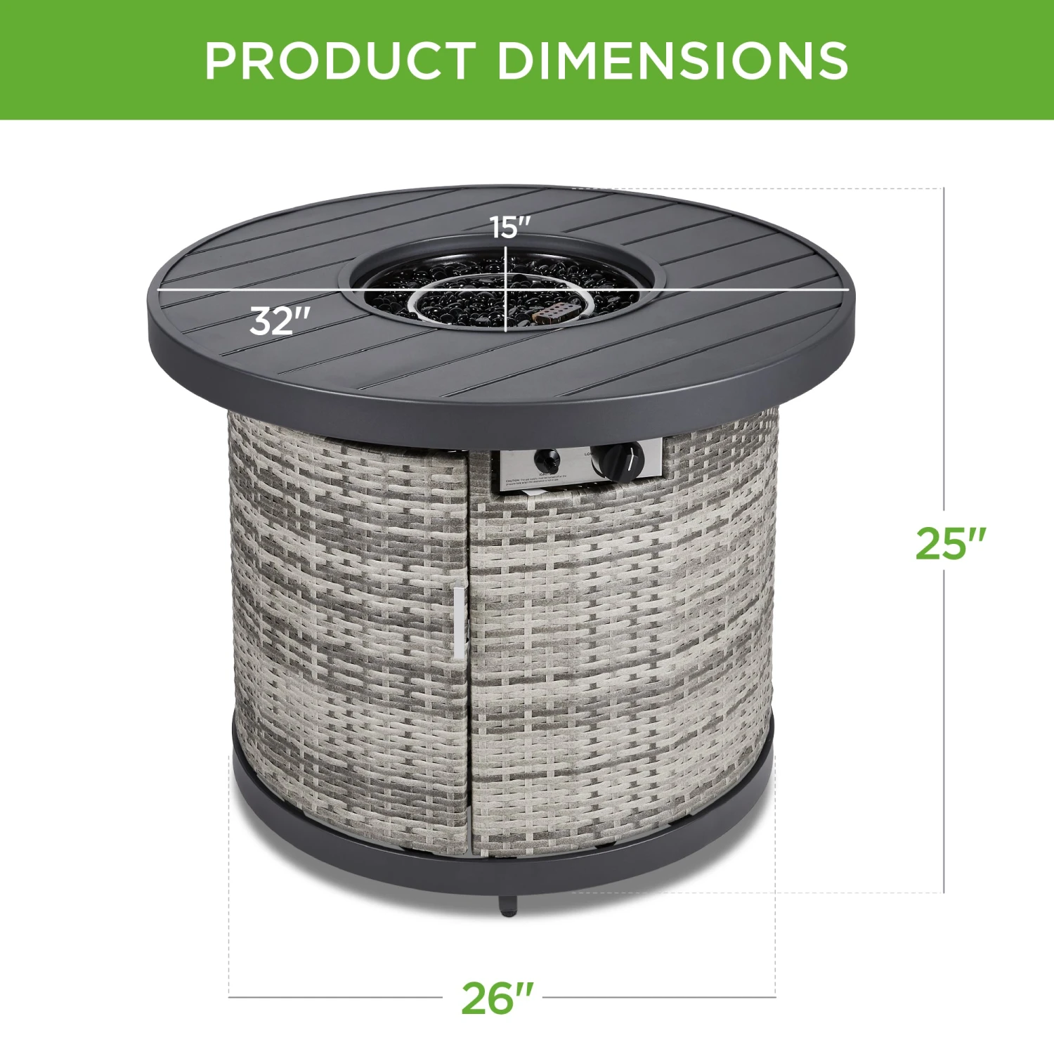 Best Choice Products Round Fire Pit Table, 50,000 BTU Outdoor Wicker Firepit W/ Cover - 32in - Image 7