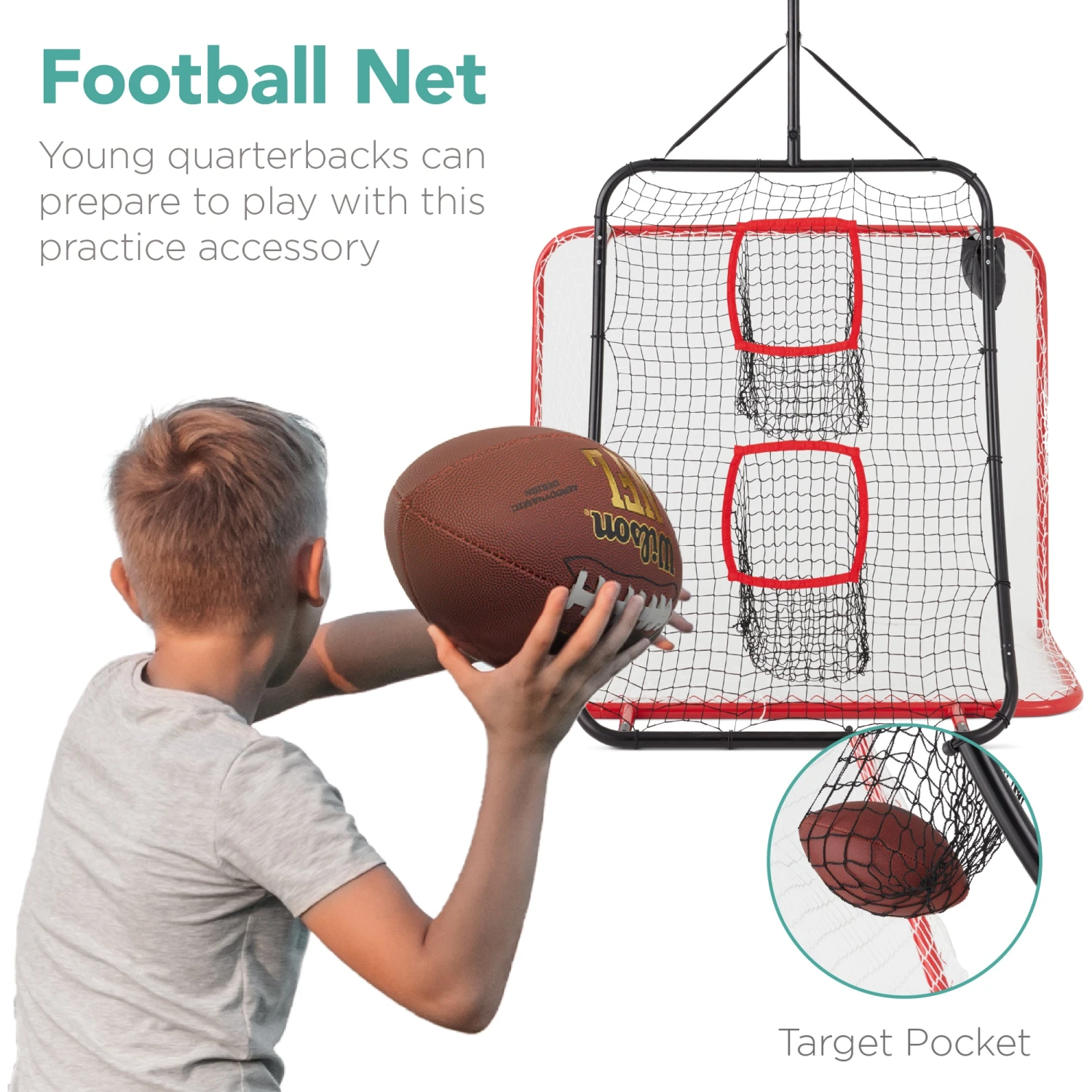 Best Choice Products 5-in-1 Double-Sided Outdoor Athletic Sports Center W/ Metal Frame - Image 5