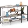 Best Choice Products 4-Tier Industrial Console Table W/ Tall Shelf Space - 55in