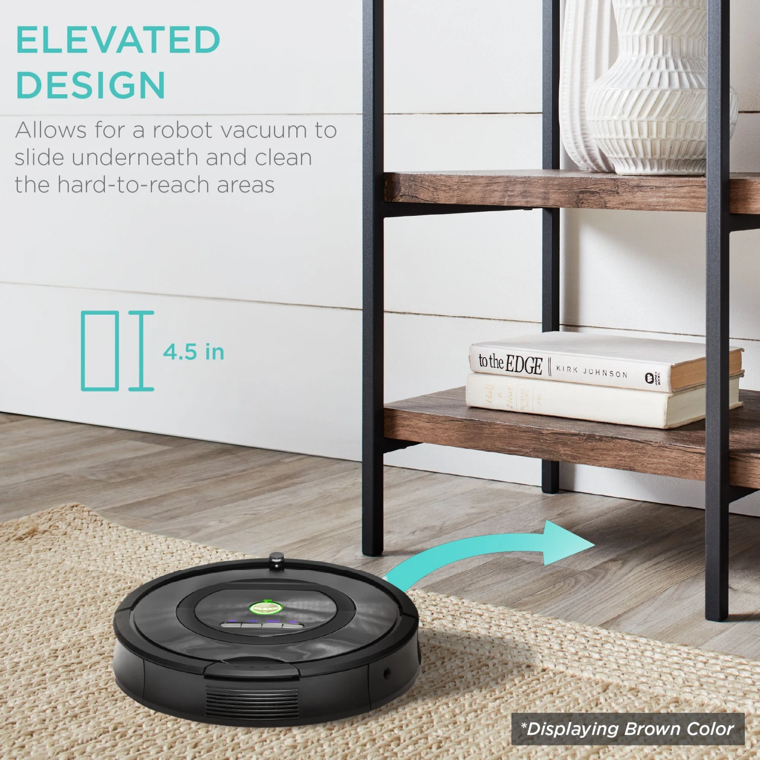 Best Choice Products 4-Tier Industrial Console Table W/ Tall Shelf Space - 55in - Image 3