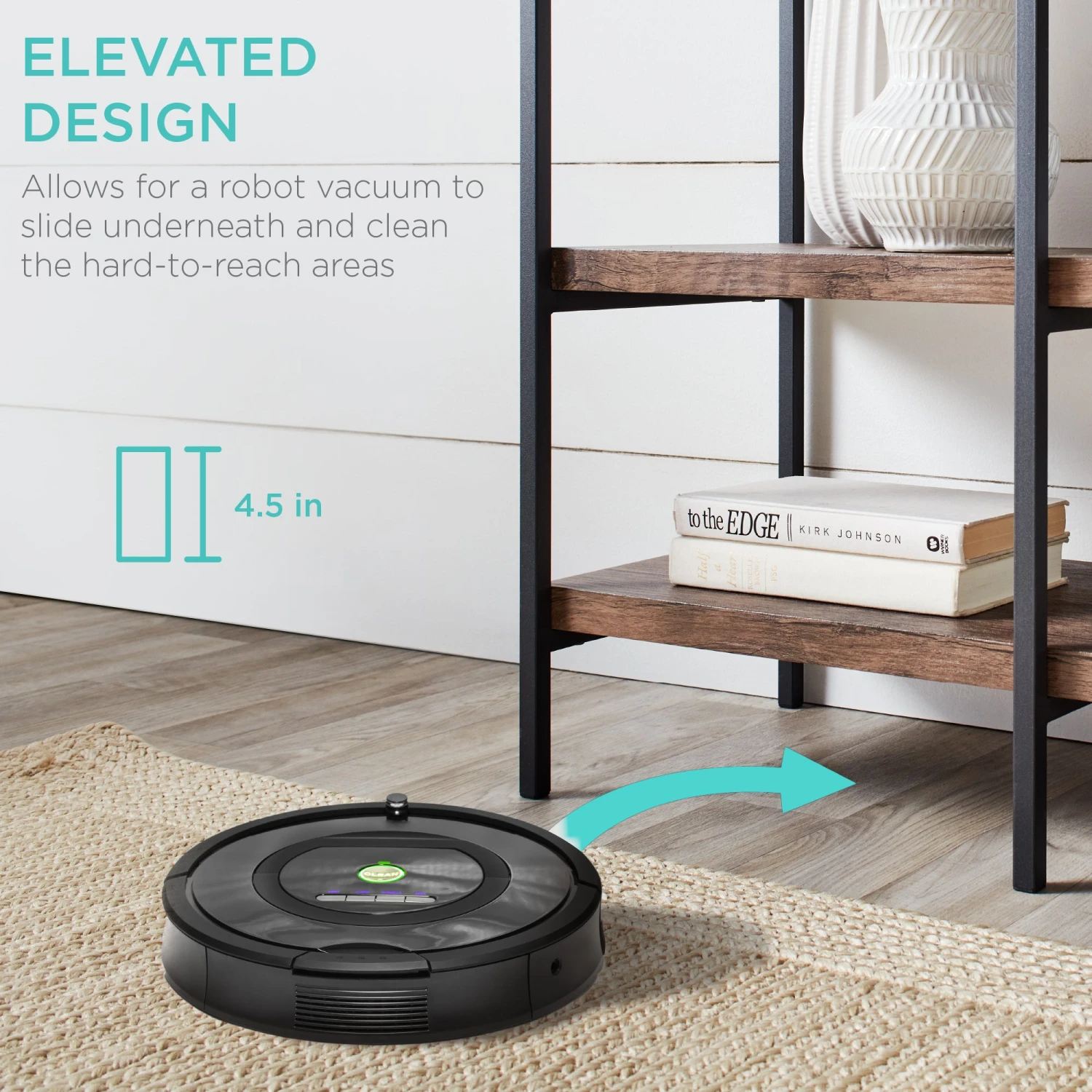 Best Choice Products 4-Tier Industrial Console Table W/ Tall Shelf Space - 55in - Image 10