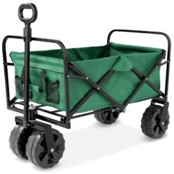 Best Choice Products Indoor Outdoor Utility Cart W/ 360-Degree Wheels, Adjustable Handle - 36in