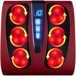 Best Choice Products Shiatsu Foot Massager Platform W/ 6 Rollers, Heat Function