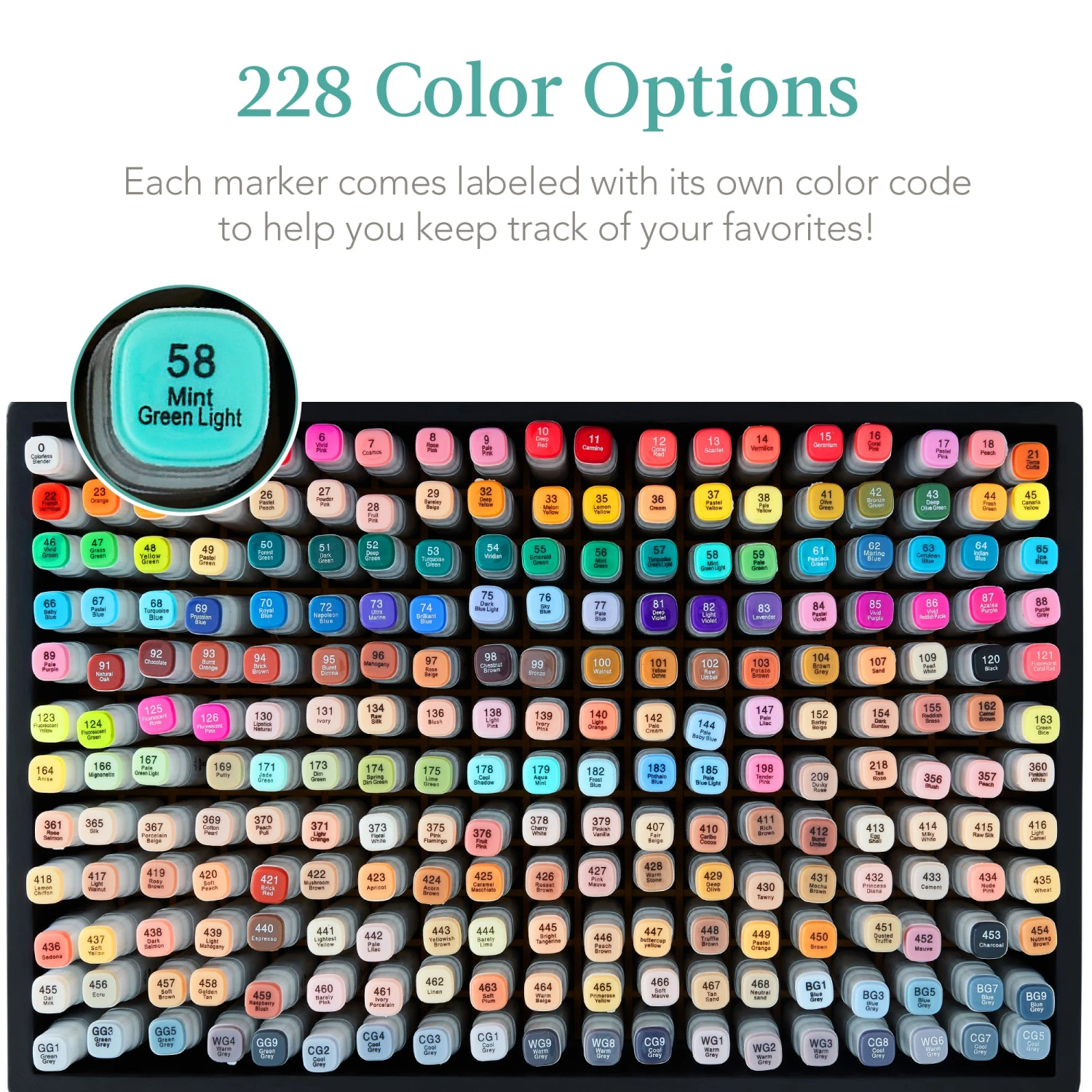 Best Choice Products Alcohol-Based Marker Pen Kit W/ Brush & Chisel Tip, Carrying Case - 228ct - Image 12