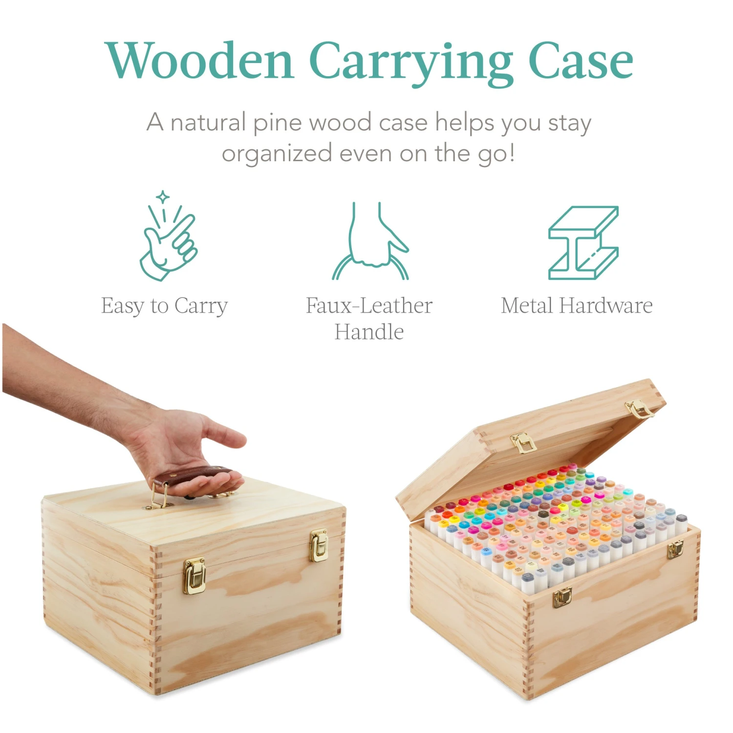 Best Choice Products Alcohol-Based Marker Pen Kit W/ Brush & Chisel Tip, Carrying Case - 168ct - Image 16