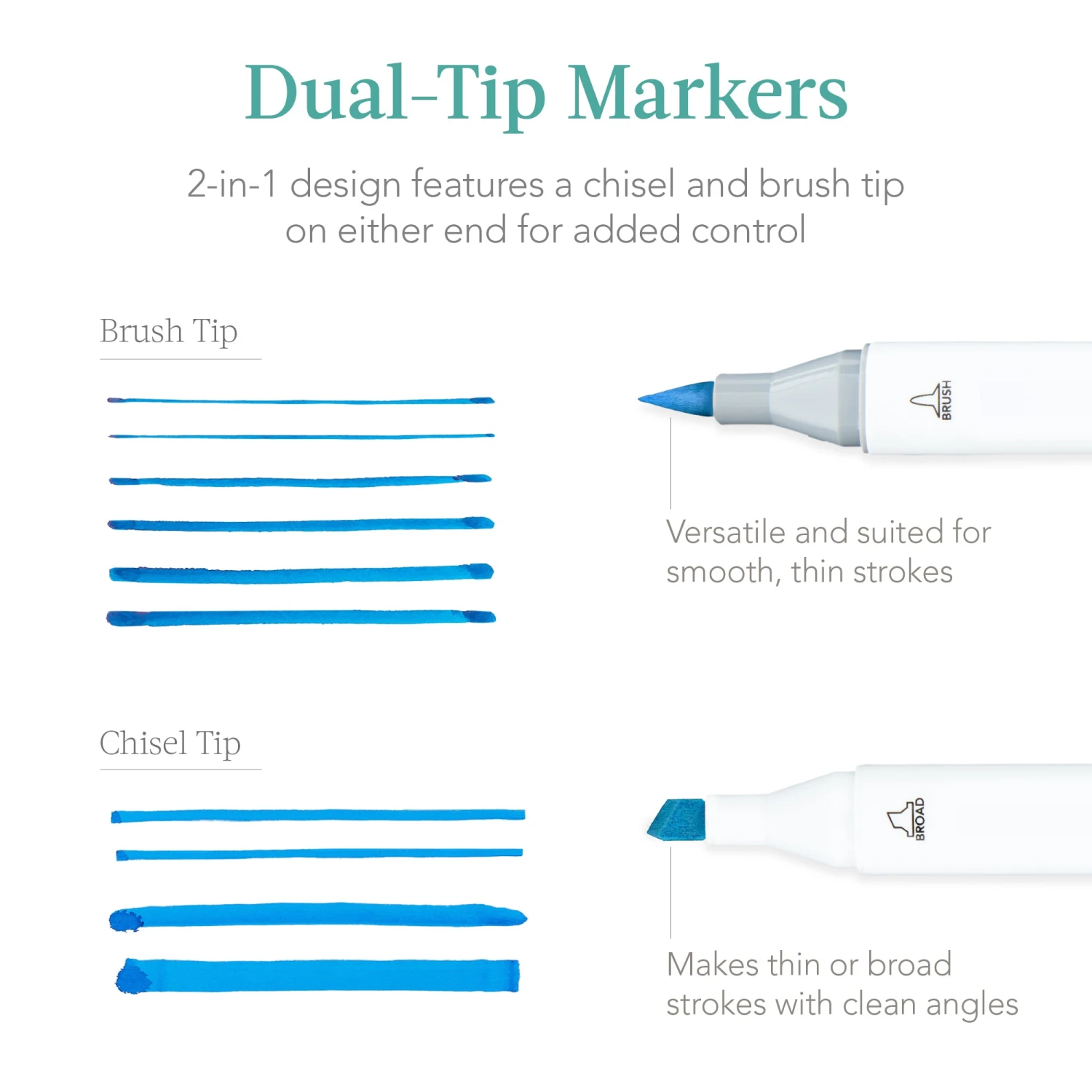 Best Choice Products Alcohol-Based Marker Pen Kit W/ Brush & Chisel Tip, Carrying Case - 168ct - Image 17