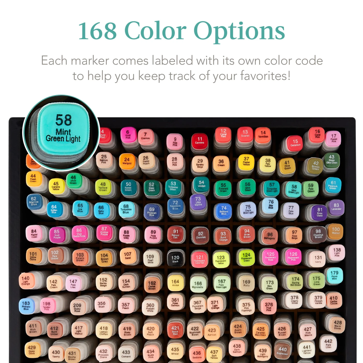 Best Choice Products Alcohol-Based Marker Pen Kit W/ Brush & Chisel Tip, Carrying Case - 168ct - Image 5