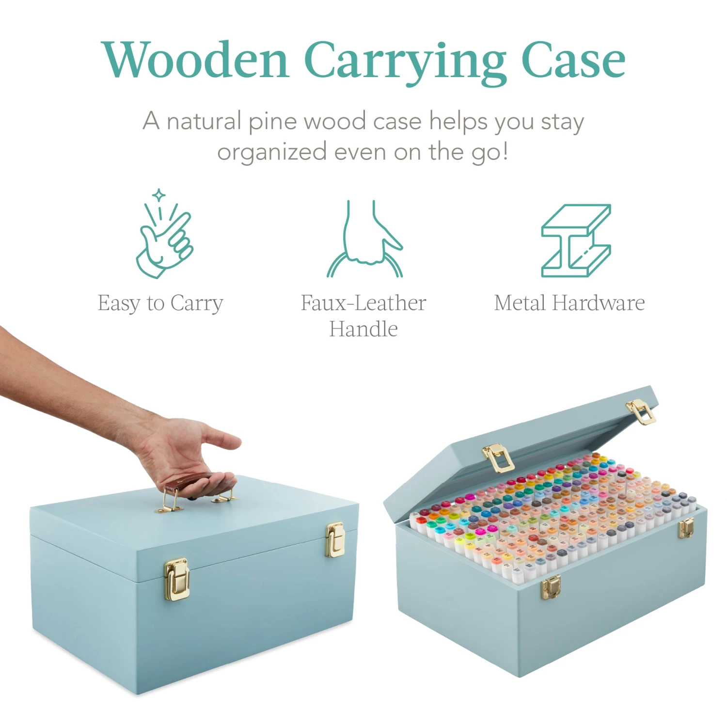 Best Choice Products Alcohol-Based Marker Pen Kit W/ Brush & Chisel Tip, Carrying Case - 228ct - Image 16