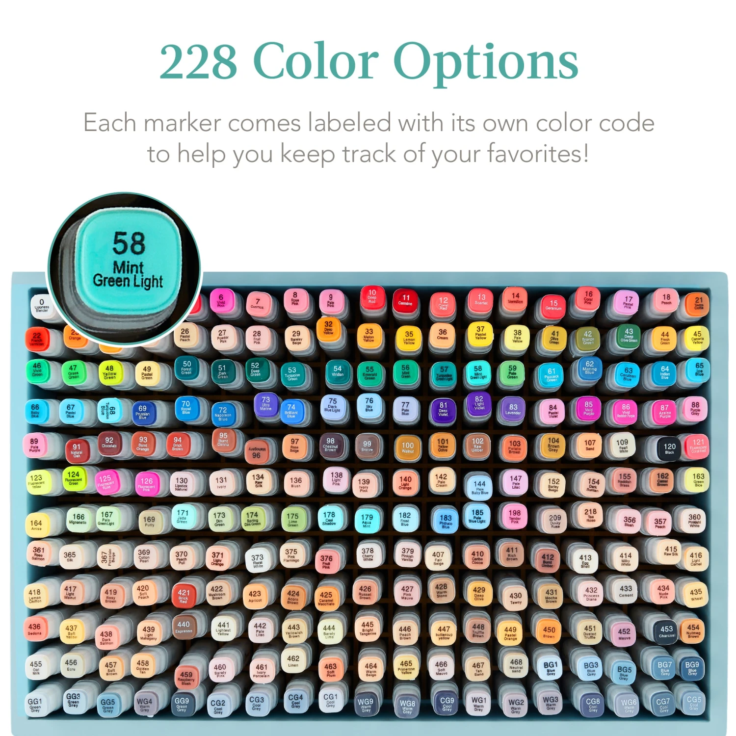 Best Choice Products Alcohol-Based Marker Pen Kit W/ Brush & Chisel Tip, Carrying Case - 228ct - Image 19