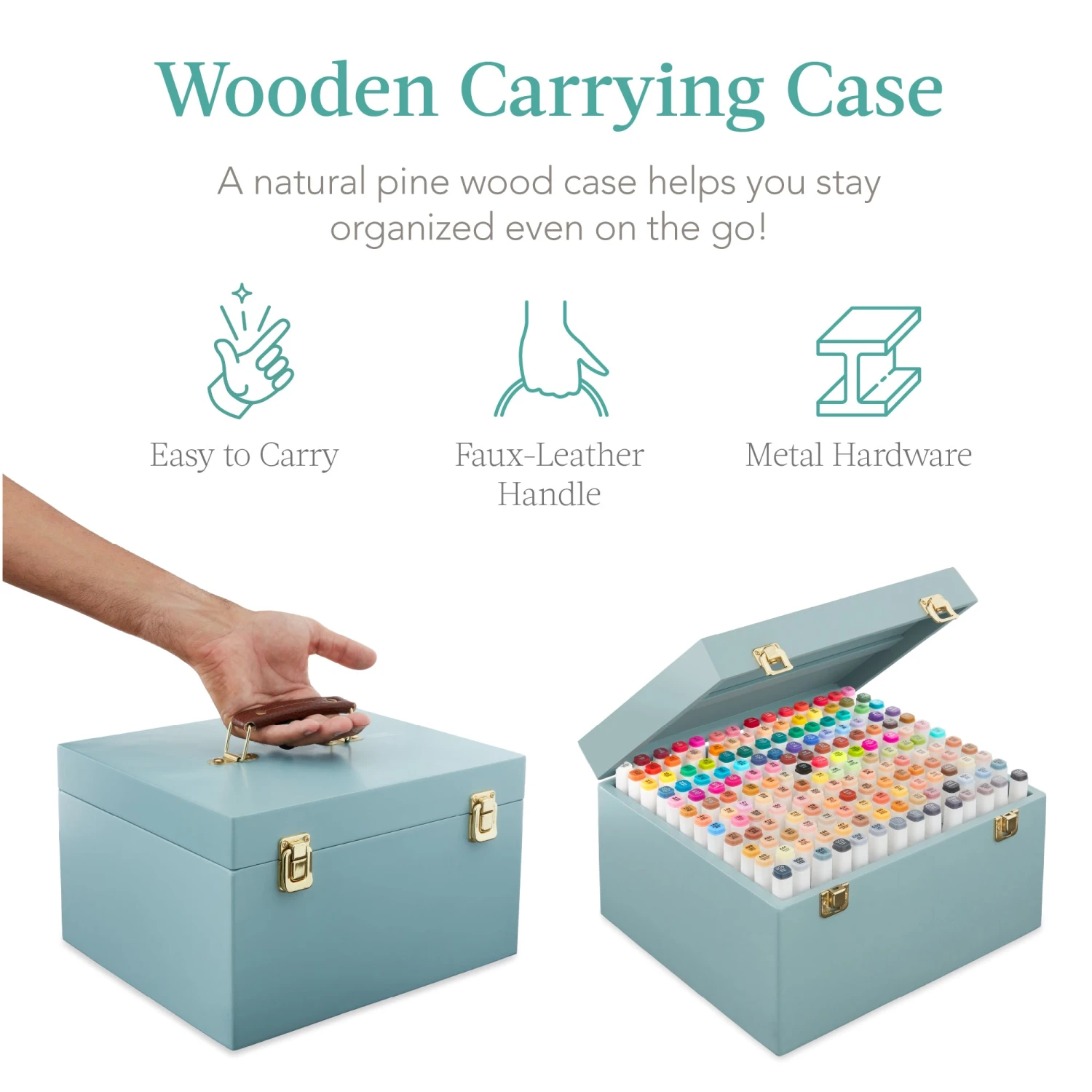 Best Choice Products Alcohol-Based Marker Pen Kit W/ Brush & Chisel Tip, Carrying Case - 168ct - Image 9