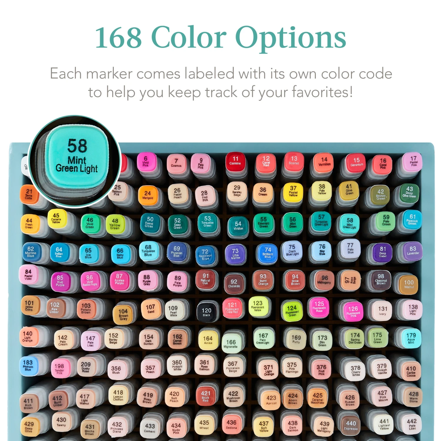 Best Choice Products Alcohol-Based Marker Pen Kit W/ Brush & Chisel Tip, Carrying Case - 168ct - Image 12