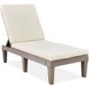 Best Choice Products Outdoor Patio Lounge Chair, Resin Chaise Lounger W/ Seat Cushion, 5 Positions