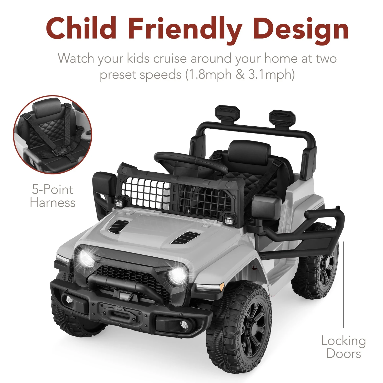 Best Choice Products 6V Kids Ride-On Truck Car W/ Parent Remote Control, 4-Wheel Suspension - Image 5