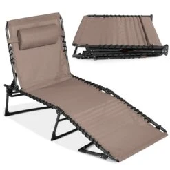 Best Choice Products Portable Patio Chaise Lounge Chair Outdoor Recliner W/ Pillow