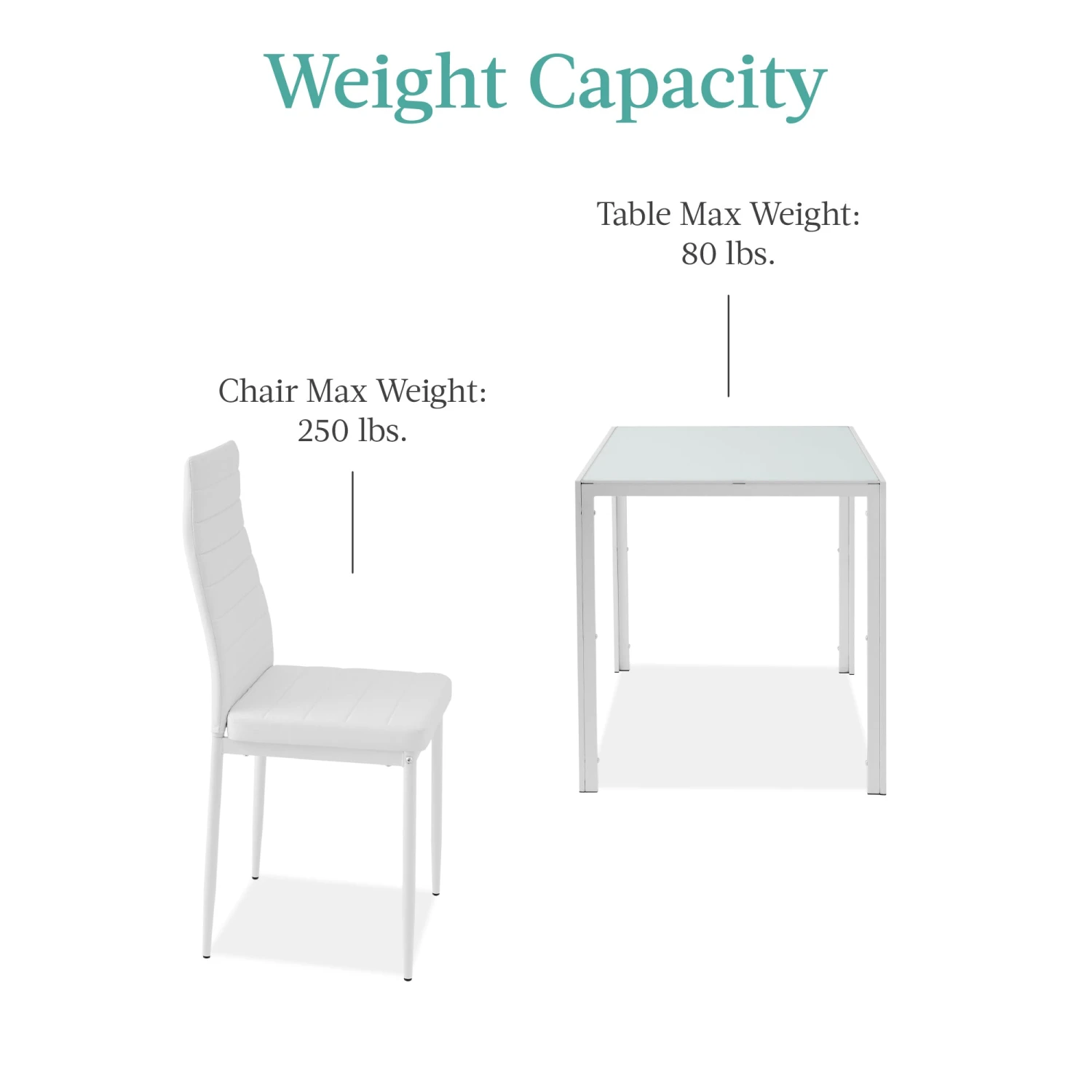 Best Choice Products 3-Piece Dining Table Set W/ Glass Top, Leather Chairs - Image 13