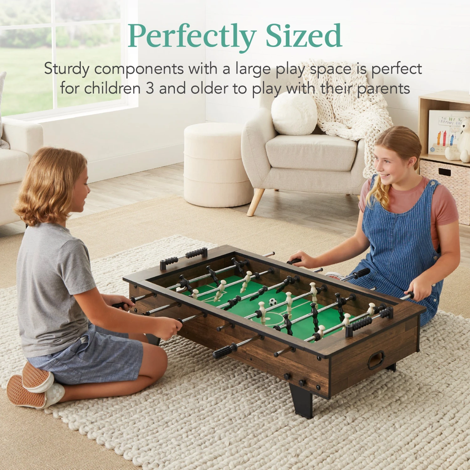 Best Choice Products Tabletop Foosball Set, Arcade Table Soccer W/ 2 Balls - 40in - Image 4